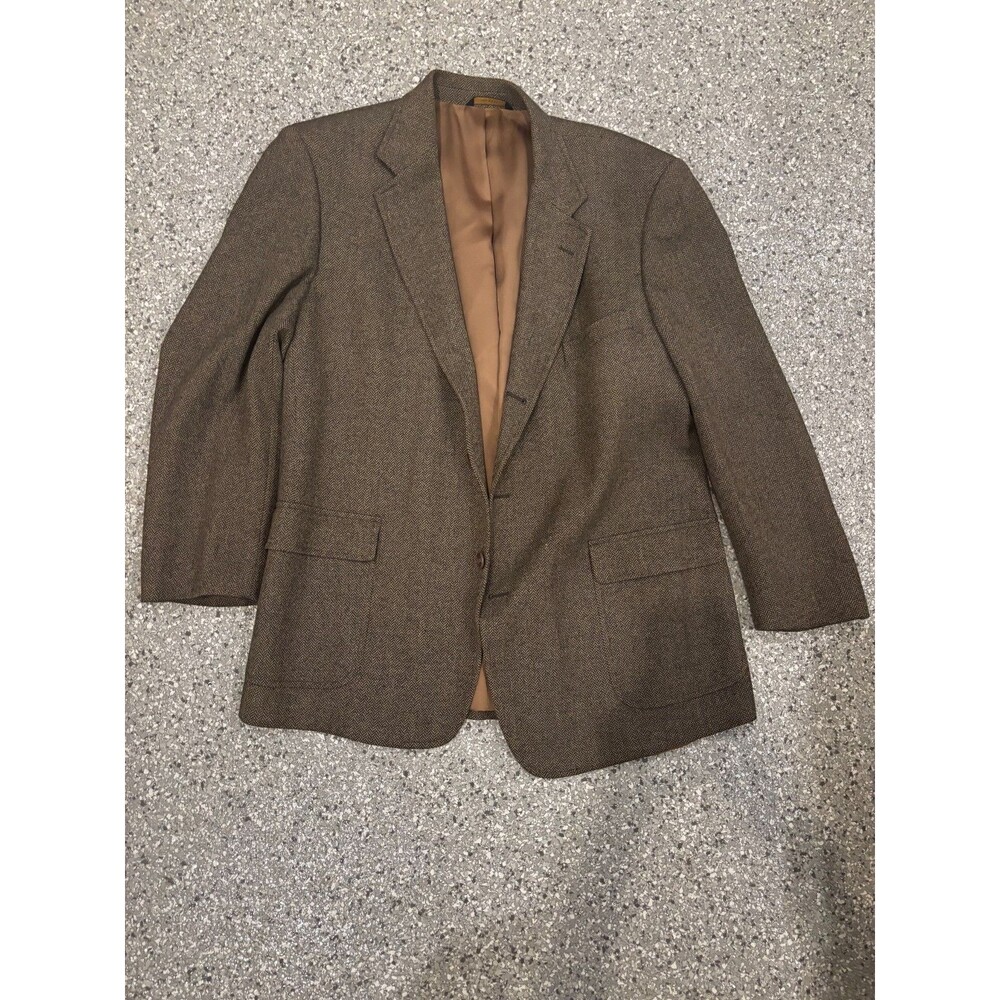 Brooks Brothers 100% Wool Mens Sports Coat Made in Italy size 40R